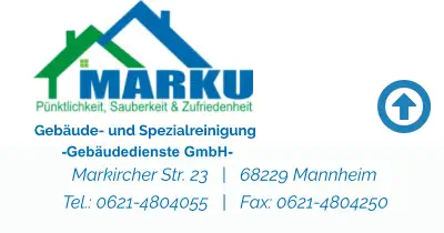     Markircher Str. 23   |   68229 Mannheim   Tel.: 0621-4804055   |   Fax: 0621-4804250 Gebäude- und Spezialreinigung       -Gebäudedienste GmbH-